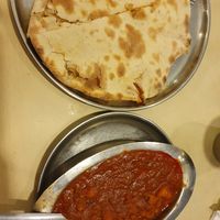 Roti with potato + chickpea masala at Woodlands Vegetarian Restaurant - Georgetown in Penang