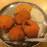 Onion Bhaji
Dairy free sauces  at Woodlands Vegetarian Restaurant - Georgetown in Penang