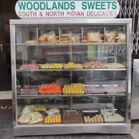 Sweets sold outside of the shop at Woodlands Vegetarian Restaurant - Georgetown in Penang