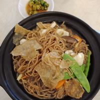 Claypot noodles (yee mee). Comfort food! at NEU Vegetarian Restaurant in Petaling Jaya