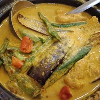 Claypot curry fish (requested without addition of dairy). Very flavourful! at NEU Vegetarian Restaurant in Petaling Jaya