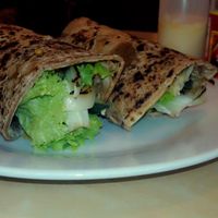 veggie wrap...yummy at Greens in Quezon City