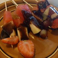 Fruits dipped in chocolate, yum!!! at Likha Diwa Sa Gulod in Quezon City