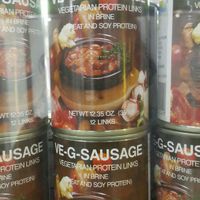 Vegetarian sausages at Healthy Bites in Pasay City