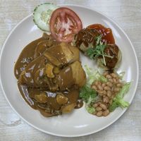 Vegetarian Chicken Chop  #Veganuary at Ci Hang 慈航 in Central Singapore