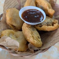 Fried mushrooms at Ci Hang 慈航 in Central Singapore