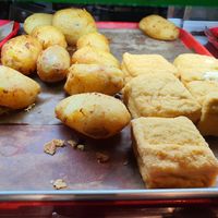 Fried potato & Tau Kwa ~ Circuit Breaker Period Phase 2 at Divine Realm 天运素食园 in Northeast Singapore