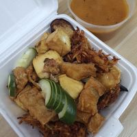 Fried rojak ~ Circuit Breaker Period Phase 2 at Divine Realm 天运素食园 in Northeast Singapore