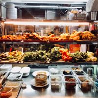 Yong tau food selection at Divine Realm 天运素食园 in Northeast Singapore