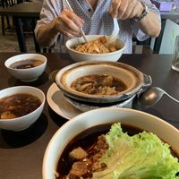 Eight Treasures Herbal Soup and Zha Jiang Mian at Divine Realm 天运素食园 in Northeast Singapore
