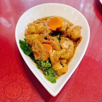 Kailan with beancurd knots at Fo You Yuan 佛有缘 in Central Singapore