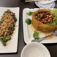 Yam ring super good . The rest ok will try others next time . Quite a lot of dish to choose also  at Greenland Vegetarian Restaurant 菩提林 in Northeast Singapore