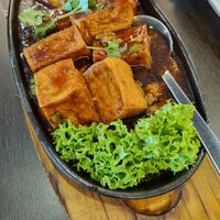Beancurd hotplate at Greenland Vegetarian Restaurant 菩提林 in Northeast Singapore