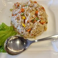 Fried Petai rice at Greenland Vegetarian Restaurant 菩提林 in Northeast Singapore