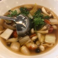 Clear Tom Yum Soup at Greenland Vegetarian Restaurant 菩提林 in Northeast Singapore