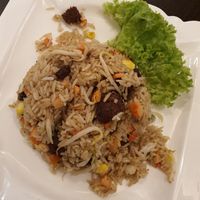 Salted crumb fried rice at Greenland Vegetarian Restaurant 菩提林 in Northeast Singapore