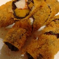 Fried prawn rolls at Classic Lao Di Fang Vegetarian Restaurant in Central Singapore