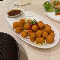 fried mapo tofu  at Ling Zhi Restaurant 灵芝 - Orchard in Central Singapore