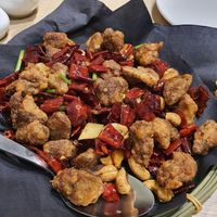 Fire cracker monkey head mushroom at Ling Zhi Restaurant 灵芝 - Orchard in Central Singapore