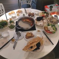 Preparing to dig in for 4 of us! at  Ling Zhi Restaurant 灵芝 - Novena in Central Singapore