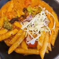 Mala creamy penne worth a try at Nature Cafe 自然素食 - Bukit Merah in Central Singapore