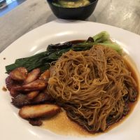 Dry wanton mee at Nature Cafe 自然素食 - Bukit Merah in Central Singapore