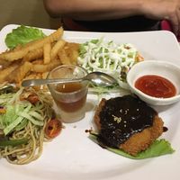 Western set with mushroom soup at Nature Cafe 自然素食 - Bukit Merah in Central Singapore