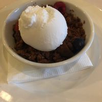 Apple crumble with coconut ice cream at Original Sin in Central Singapore