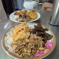 3 toppings rice at Youta Jay Vegetarian Food in Ayutthaya