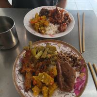 100B for these 2 plates at Youta Jay Vegetarian Food in Ayutthaya