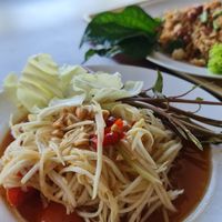 Vegan Som Tam at Chamlong's / The Vegetarian Society Chatuchak in Bangkok
