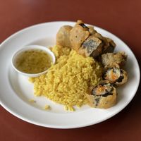 Gimmari and yellow rice - Chamlong‘s, Bangkok  at Chamlong's / The Vegetarian Society Chatuchak in Bangkok