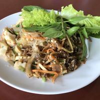 mushroom and banana blossom salad  at Chamlong's / The Vegetarian Society Chatuchak in Bangkok