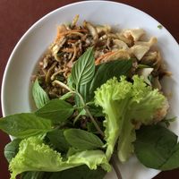 mushroom and banana blossom salad  at Chamlong's / The Vegetarian Society Chatuchak in Bangkok