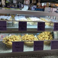 Steamed buns and fried puffs  at Chamlong's / The Vegetarian Society Chatuchak in Bangkok