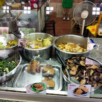 Try the mashroms for 60 bhat on the right my fevorit at Chamlong's / The Vegetarian Society Chatuchak in Bangkok