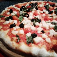 Vegan cheese pizza at Govinda Italian Restaurant & Pizzeria in Bangkok