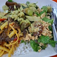 Mix Vegetables rice at Rabiengboon - MBK in Bangkok