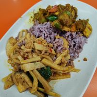 Rice with two curries for 65BHT at Rabiengboon - MBK in Bangkok