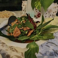 The spicy salad at The Vegetarian Cottage in Bangkok