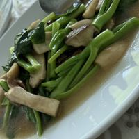 Chinese broccoli with salted fish  at The Vegetarian Cottage in Bangkok