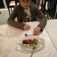 Banan split at The Vegetarian Cottage in Bangkok