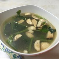 Spinach soup, 70 baht at Ruyi Vegetarian in Bangkok