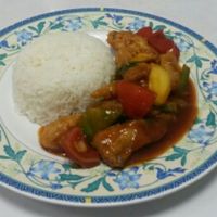 Sweet and sour 'fish' at Ruyi Vegetarian in Bangkok