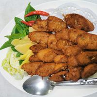 Fake pork at Ruyi Vegetarian in Bangkok