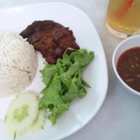 Duck rice at Ruyi Vegetarian in Bangkok