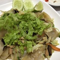 Thick noodles (so so yum)  at Ruyi Vegetarian in Bangkok