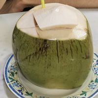 Coconut drink at Ruyi Vegetarian in Bangkok