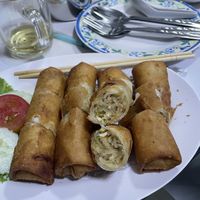 Springs rolls   at Ruyi Vegetarian in Bangkok