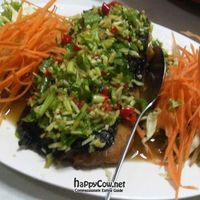 veg spicy and sour fish at Ruyi Vegetarian in Bangkok